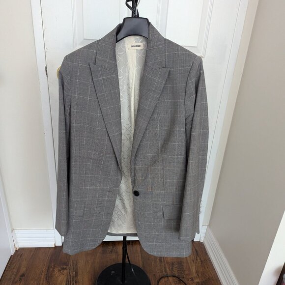 Zadig & Voltaire gray blazer in wool size 38 - Picture 3 of 14